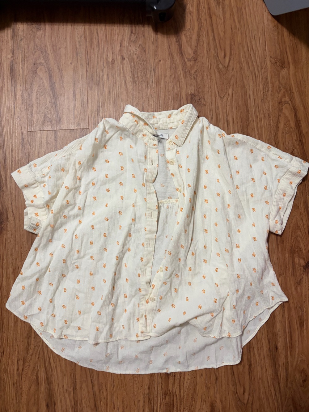 Madewell cropped blouse